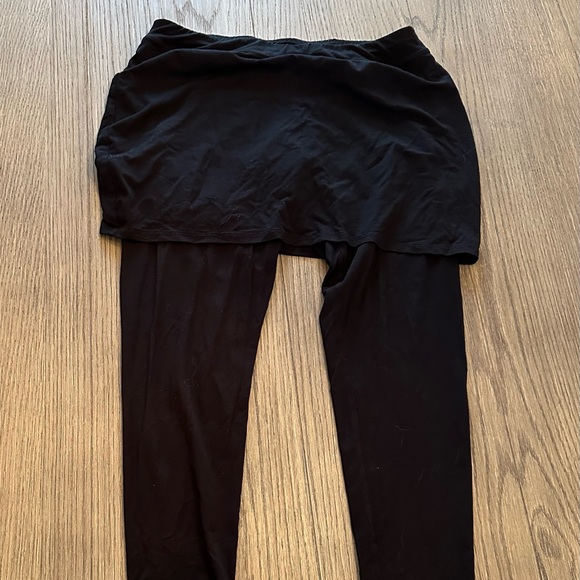 Eileen Fisher Black Skirted Leggings - Picture 3 of 9